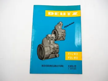 Original Deutz F1L F2L 812 Motor Betriebsanleitung Bedienung Wartung 9/1964