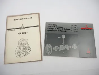 Original Deutz F2L 208 F Motor Betriebsanleitung Ersatzteilliste Bildkatalog