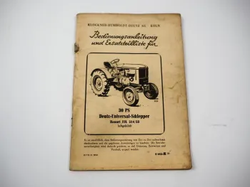 Original Deutz F2L 514/53 Schlepper 30 PS Betriebsanleitung 1953