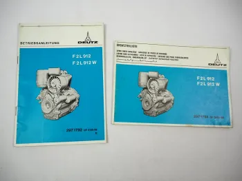 Original Deutz F2L 912 912W Dieselmotor Betriebsanleitung Ersatzteilliste 1977