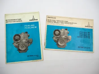 Original Deutz F3L F4L F5L F6L 912 W Motor Betriebsanleitung Ersatzteilliste