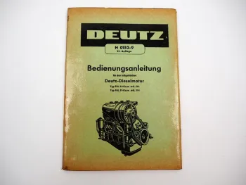 Original Deutz F4L F6L A4L A6L 514 Dieselmotor Betriebsanleitung Wartung 1957