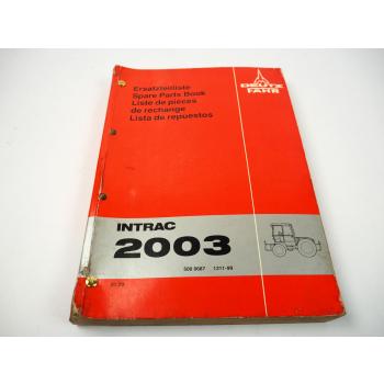 Original Deutz Intrac 2003 Traktor Ersatzteilliste Spare Parts Book Teilekatalog