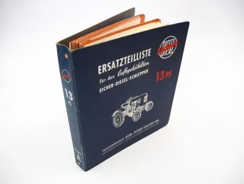 Original Eicher ED1E 13 PS Schlepper Ersatzteilliste Preisliste 1957