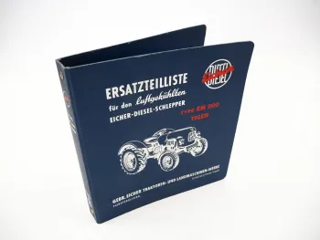 Original Eicher Tiger EM200 Schlepper Leer Ordner Format A5 für Ersatzteilliste