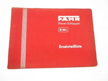 Original Fahr D30L Dieselschlepper mit Deutz F2L Motor Ersatzteilliste 1952