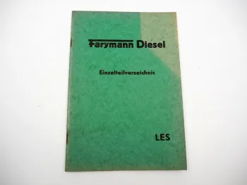 Original Farymann Diesel LES Motor Ersatzteilliste Ersatzteilkatalog 1961