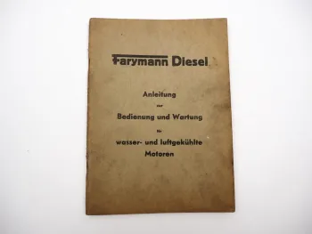 Original Farymann Dieselmotor Typ LK E LE D LD G LG Betriebsanleitung Wartung 1961