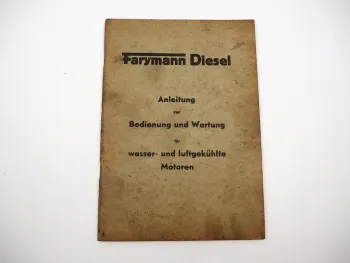 Original Farymann Dieselmotor Typ LK E LE D LD G LG Betriebsanleitung Wartung 1962