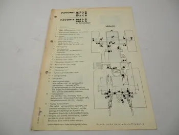 Original Fendt Favorit 610 611 612 614 615 LS Schmier- und Wartungsplan 12/1977