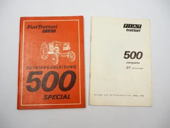 Original Fiat 500 special Schlepper Betriebsanleitung Bedienung Wartung 1979