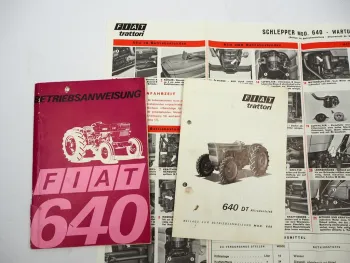 Original Fiat 640 Schlepper Betriebsanleitung Bedienung Wartung 1973