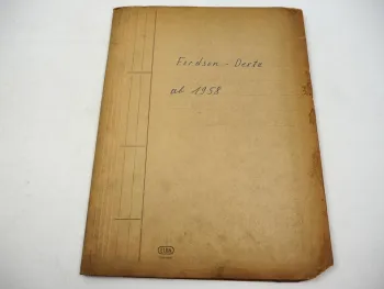 Original Fordson Dexta Traktor Service Mitteilungen 1958 - 1962 Werkstatthandbuch