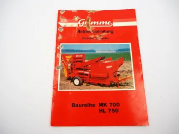 Original Grimme MK700 HL750 Kartoffel Vollernter Betriebsanleitung ca. 1981