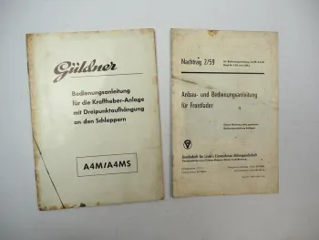 Original Güldner A4M A4MS Kraftheber Frontlader Betriebsanleitung 1960