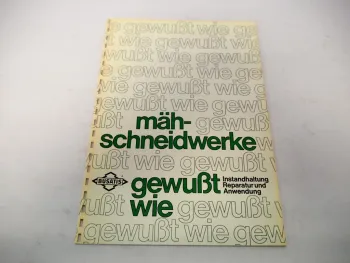 Original Werkstatthandbuch Busatis Mähwerk Schneidwerk Anwendung Wartung 1981