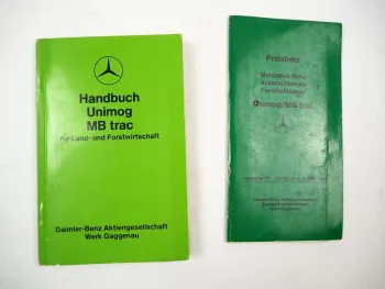 Original Handbuch Unimog U600 - U1300 MB-trac 700 - 1300 Techn. Daten Preisliste