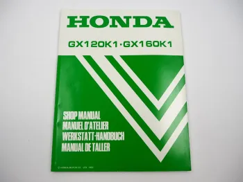 Original Honda GX120K1 GX160K1 Motor Werkstatthandbuch Reparatur 1991