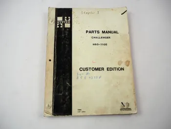 Original Hyster Challenger H 60 - 110 E Forklift Parts Manual 1981