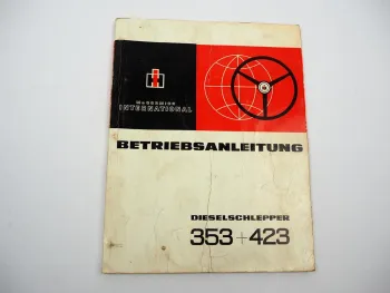 Original IHC Mc Cormick 353 423 Dieselschlepper Betriebsanleitung Wartung 1969
