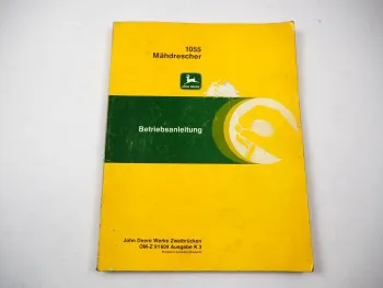 Original John Deere 1055 Mähdrescher Betriebsanleitung 1983