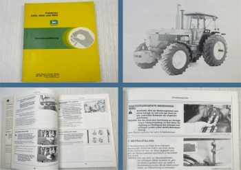 Original John Deere 4450 4650 4850 Traktor Betriebsanleitung Bedienung ca 1984