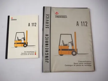Original Jungheinrich A112 Gabelstapler Betriebsanleitung Ersatzteilliste 1980