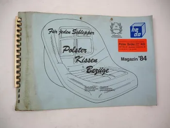 Original Katalog Hedo Sitzkissen für Schlepper Fendt Güldner Deutz Schlüter 1984