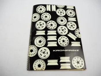 Original Katalog KPZ Kronprinz Räder Felgen für PKW LKW Schlepper 1967 Solingen