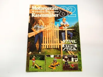 Original Katalog Stihl Stiga Motorgeräte Rasenmäher zur Gartenpflege 1982