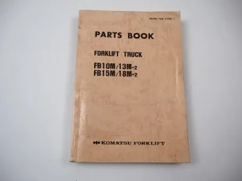 Original Komatsu FB 10 13 15 18 M -2 Forklift Parts List Ersatzteilliste 1987