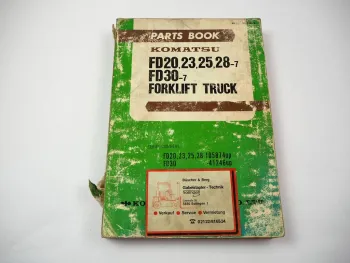 Original Komatsu FD 20 23 25 28 30 -7 Forklift Parts List Ersatzteilliste 1981