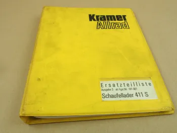 Original Kramer Allrad 411S Schaufellader Ersatzteilliste 1978 und Prospekt