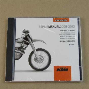 original KTM 400 - 530 XC-W / EXC Reparaturanleitung Werkstatthandbuch Repair CD