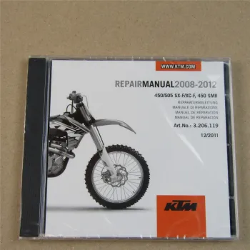 original KTM 450 505 SX-F XC-F / 450 SMR Reparaturanleitung 2008 - 2012 CD