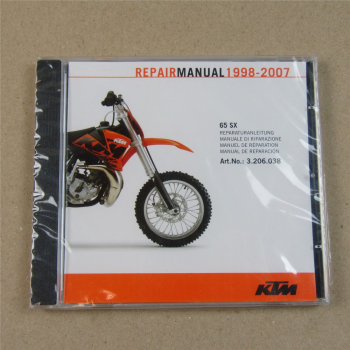 original KTM 65 SX 1998 - 2007 Reparaturanleitung Werkstatthandbuch CD