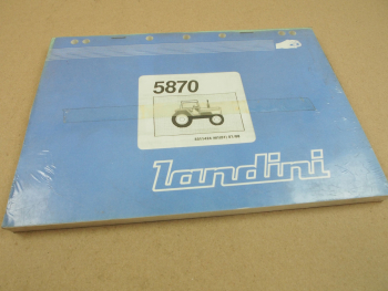 Original Landini 5870 Schlepper Ersatzteilliste 1988 Parts List Pieces Rechange