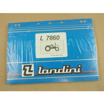 Original Landini L7860 Schlepper Ersatzteilliste 1989 Parts List Pieces Rechange