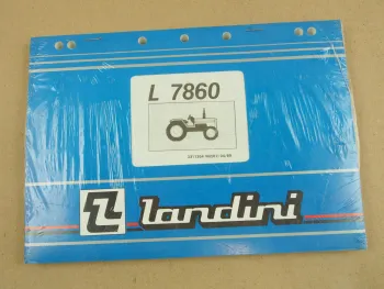 Original Landini L7860 Schlepper Ersatzteilliste 1989 Parts List Pieces Rechange