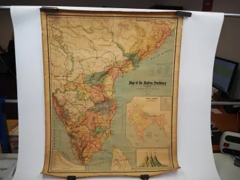 Original Landkarte Map of the Madras Presidency Indien 1907 Basel Mission
