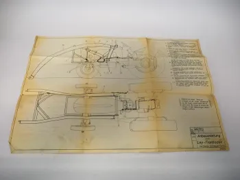 Original Ley Frontlader für Deutz D40S D50S Anbauanleitung Zeichnung 1963