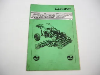Original Locke Rasenmäher Spindelmäher Betriebsanleitung Wartung ca. 1978
