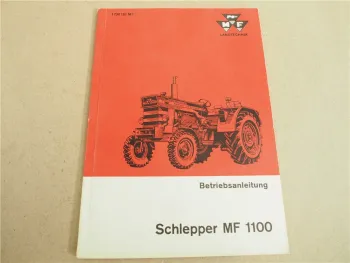 Original Massey Ferguson MF 1100 Schlepper Bedienungsanleitung 1969 Garantiesche