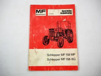 Original Massey Ferguson MF 158MP 158-8G Schlepper Betriebsanleitung 1975