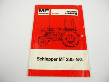 Original Massey Ferguson MF 235 8G Schlepper Betriebsanleitung 1977 Wartung