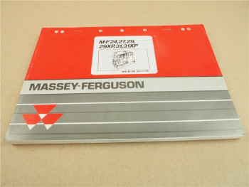 Original Massey Ferguson MF 24 27 29 31 XP Ersatzteilliste 1990 für Motor