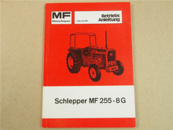 Original Massey Ferguson MF 255-8G Schlepper Betriebsanleitung 1977 Wartung