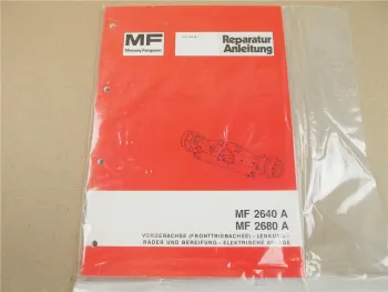 Original Massey Ferguson MF 2640 2680 A Werkstatthandbuch Achse Lenkung Elektrik