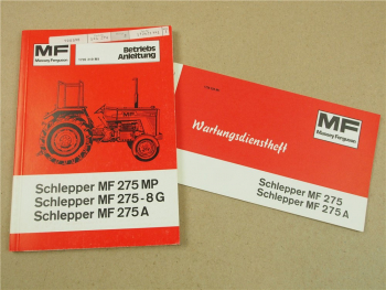 Original Massey Ferguson MF 275MP 275-8G 275A Betriebsanleitung 1977 Wartungshef