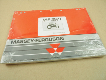 Original Massey Ferguson MF 397T Ersatzteilliste 1991 Pezzi Ricambio Parts list